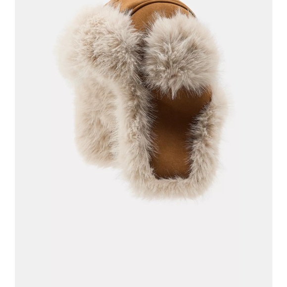 Zara Cream Faux Fur Winter Hat - Picture 2 of 3
